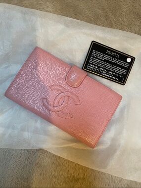 Chanel Pink Caviar Wallet